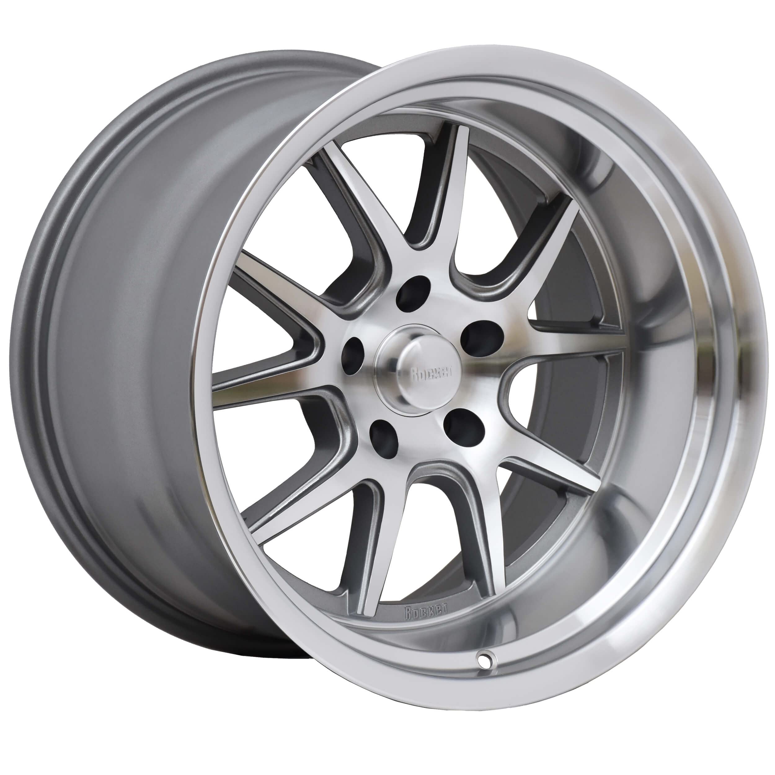 TTR19-827355 Rocket Racing Wheels 18x12 Attack Machined 5x5 5.5 bs