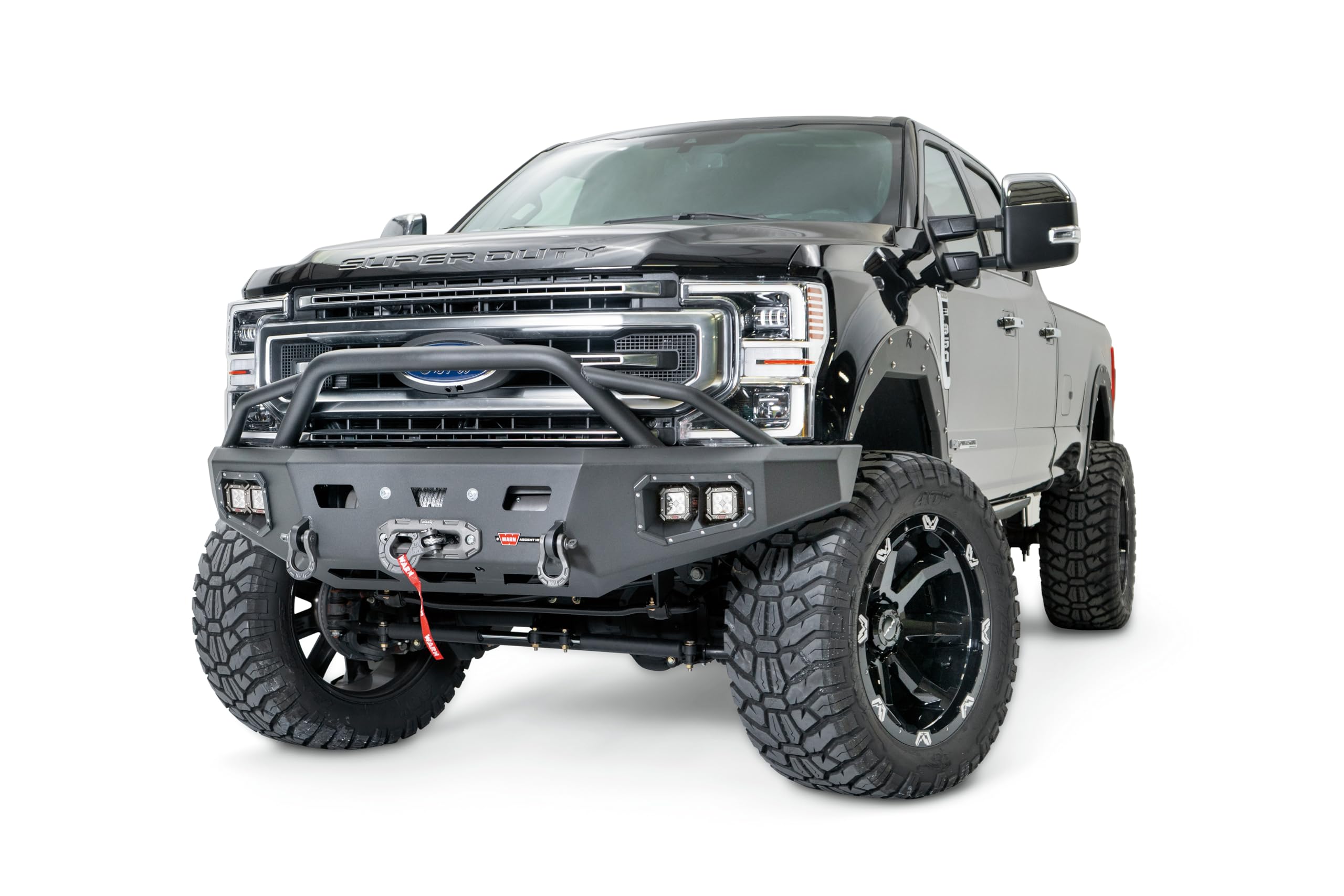 Ascent HD WARN 106918 Front Bumper with Baja Bar, Fits: Ford Super Duty F250 & F350 (2017-2021)