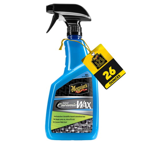 Hybrid Ceramic Wax Meguiar's, Easy-to-Use Spray Wax for Car Detailing with the Superior Protective Power of Advanced SiO2 Hybrid Barrier Technology, 26 Oz Spray Bottle