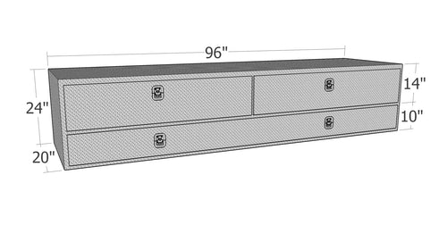 Truck Unique Accessories Tb400-96d-bt High Cap. Stake Bed Topsider W/doors-black Texture Coat