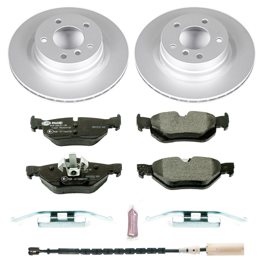 Rear Power Stop ESK5981 Brake Kit Euro-Stop and 1 Rear Sensor Wire For BMW 328i 2011-2013 [Model Specific]