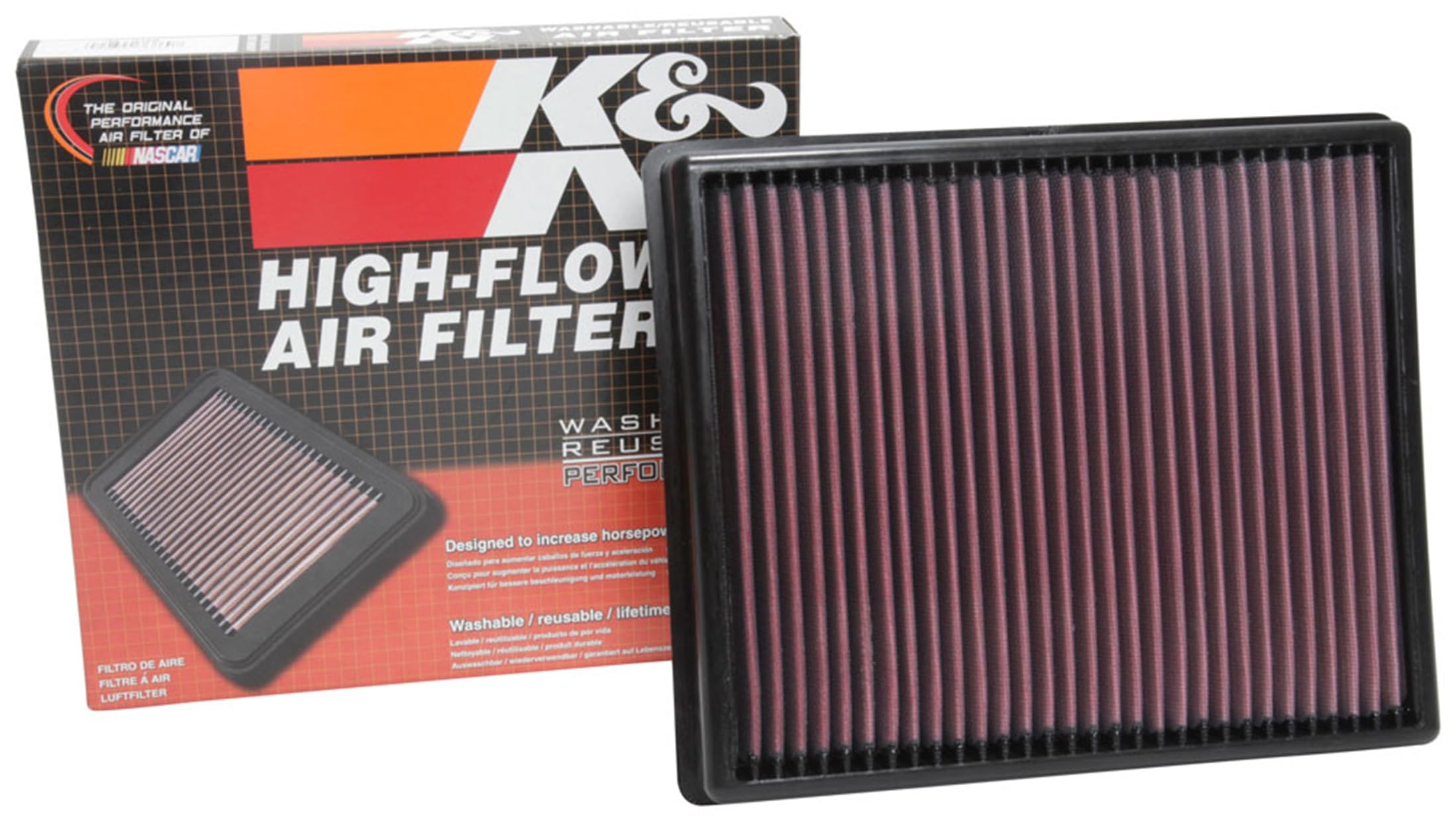 K&N Engine Air Filter: Premium, Reusable, Washable, Clean Every 75,000 Miles, Replacement Car Air Filter: Compatible with 2017-2019 VOLKSWAGEN (Crafter II, Grand California), 33-3120