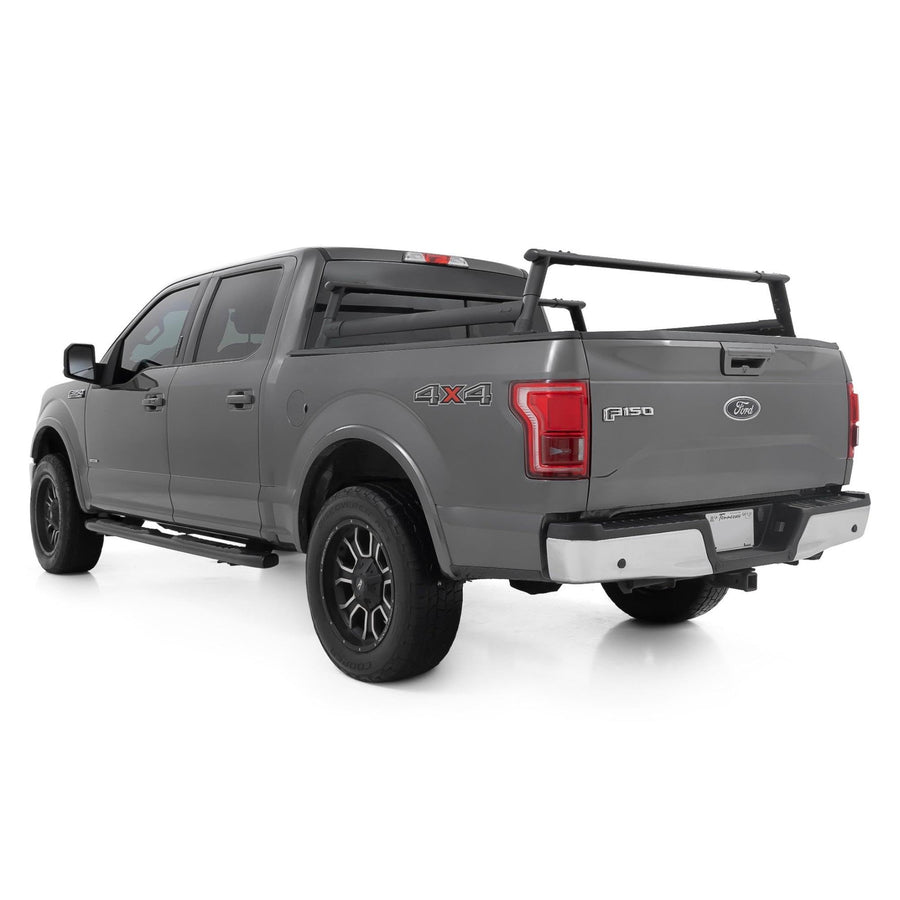 Rough Country Half-Height Bed Rack for F-150 Ford (2015-2025) - Modular Aluminum Truck Rack for Bikes, Tools, Camping & Recovery Gear