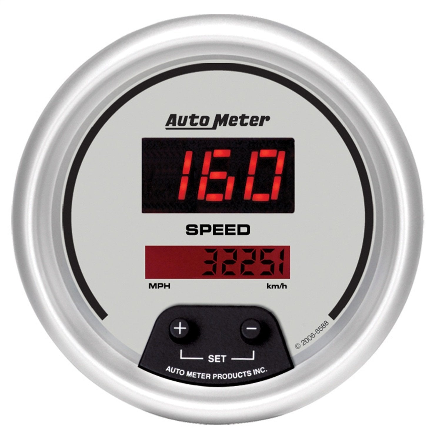 Auto Meter Ultra-Lite 6588 Digital 3-3/8" 160 mph Digital Electric Programmable Speedometer