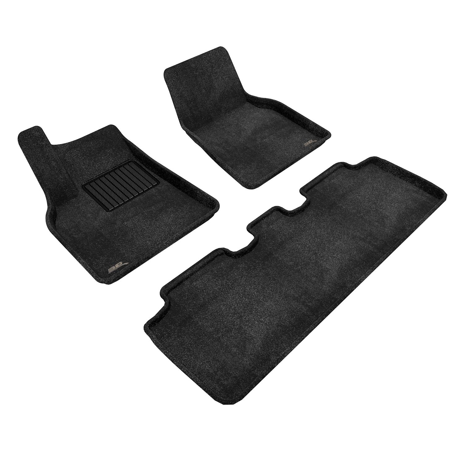 3D MAXpider Premium Custom Fit Floor Mat (Black) Compatible with Tesla Model Y 5-Seat 2022-2024 - Full Set