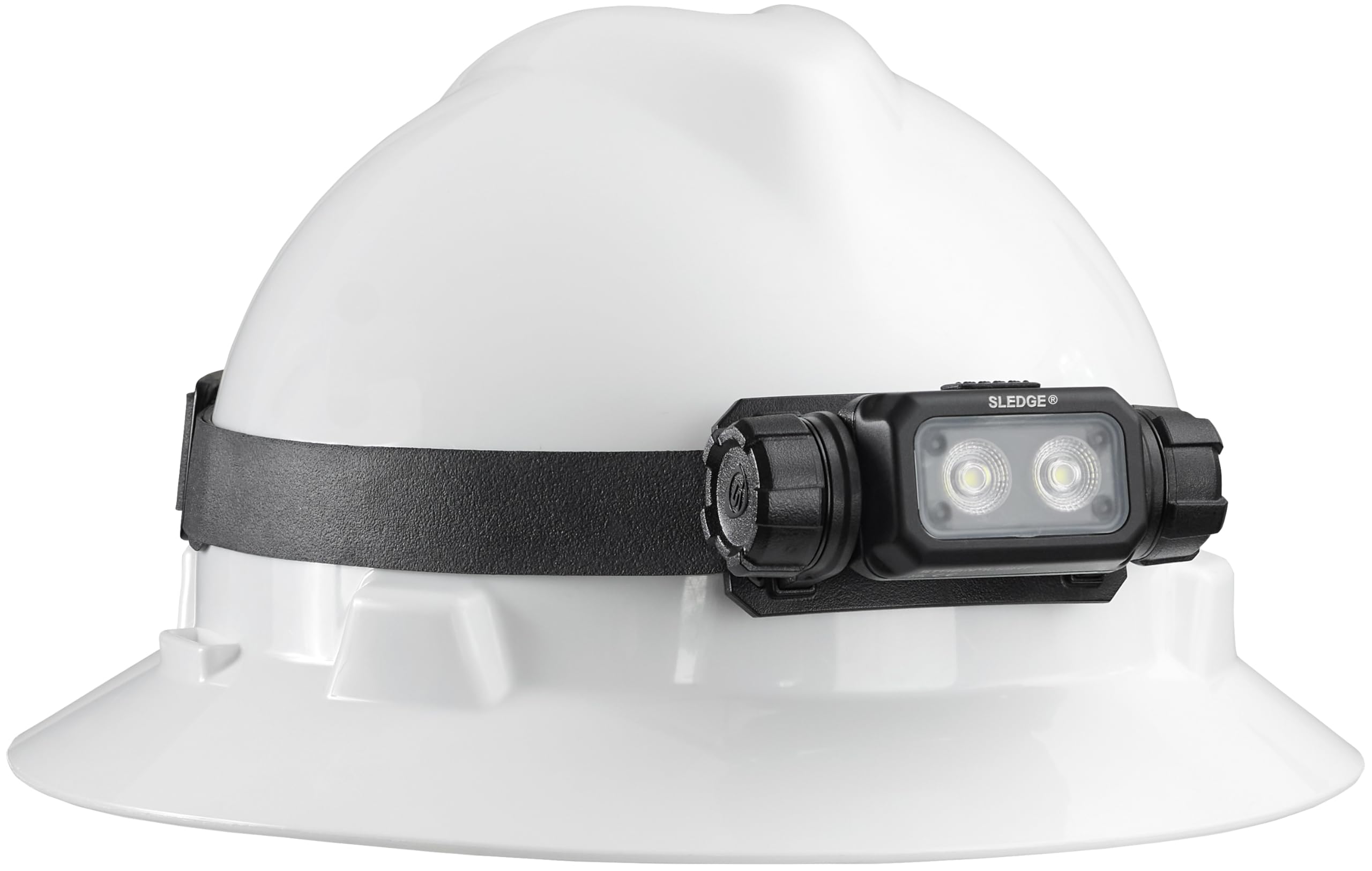 Sledge Streamlight 89019 1000-Lumen Max 600-Lumen Standard 1800-Candela Rechargeable Low-Profile LED Headlamp with Elastic and Rubber Hard Hat Straps, Black