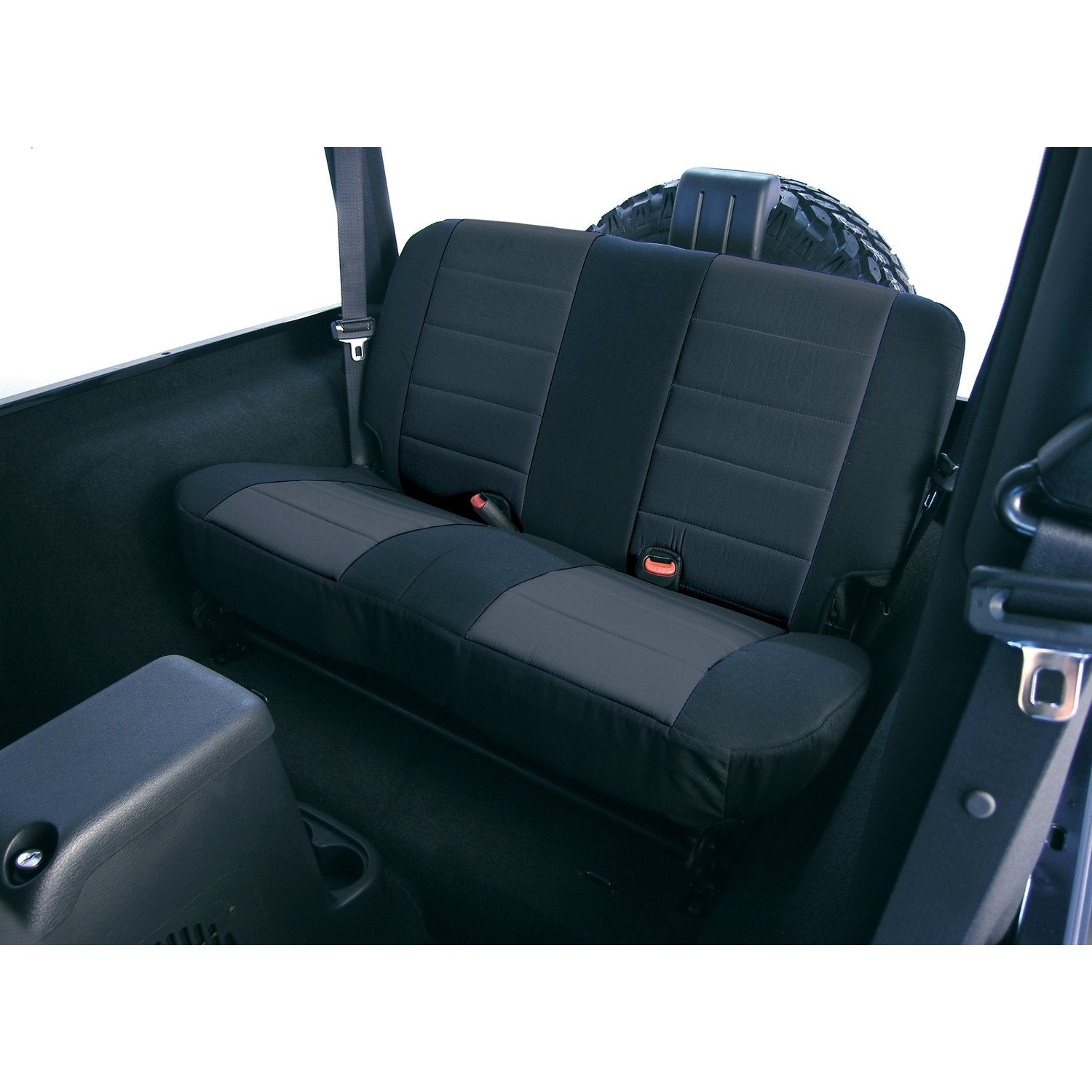Rugged Ridge | Rear Seat Cover Kit, Fabric, Black | 13280.01 | Fits 1980-1995 Jeep CJ & Wrangler YJ