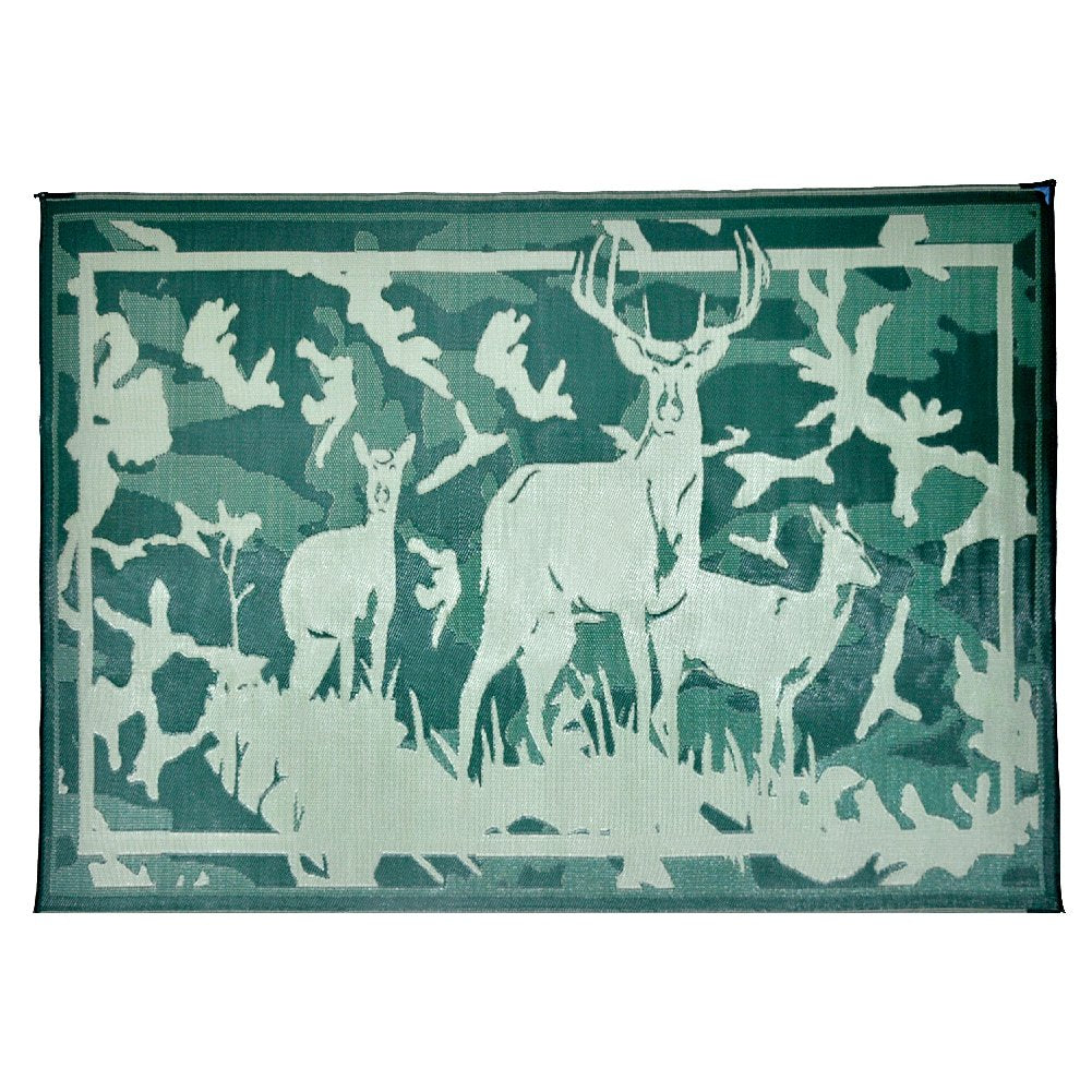 Camping Stylish HC8114 Desert Camo/Green 8'x11' Camo Deer Mat, 1 Pack
