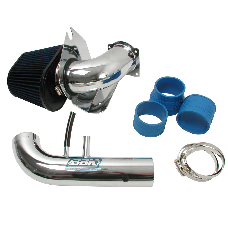Cold Air Intake System BBK 1718 - Power Plus Series Performance Kit for Ford Mustang 4.6L 2V - Fenderwell Style - Chrome Finish
