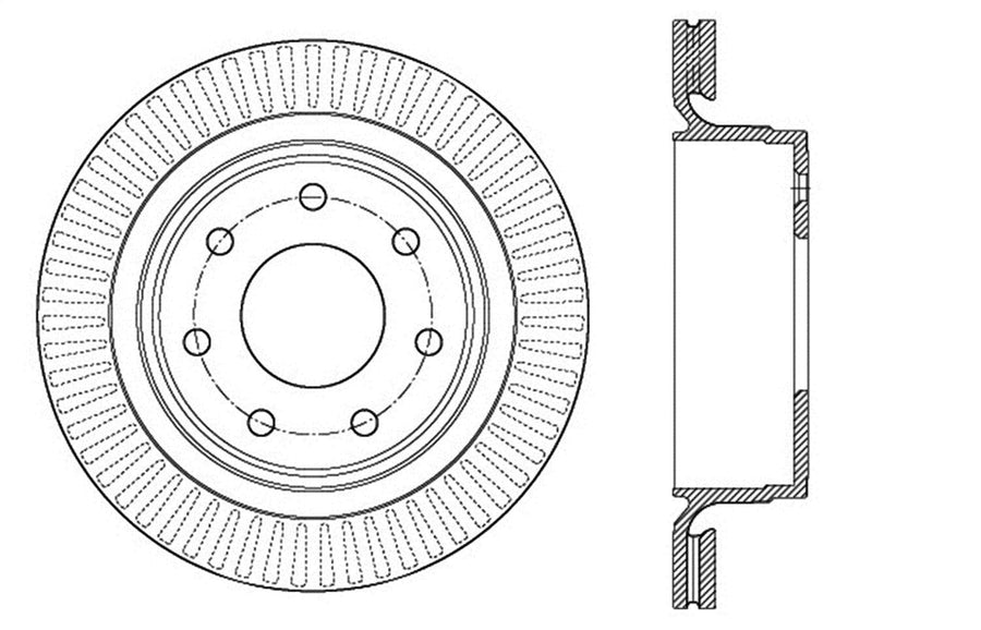 Sport Drilled/Slotted Brake Rotor StopTech 127.65133L (Rear Left), 1 Pack