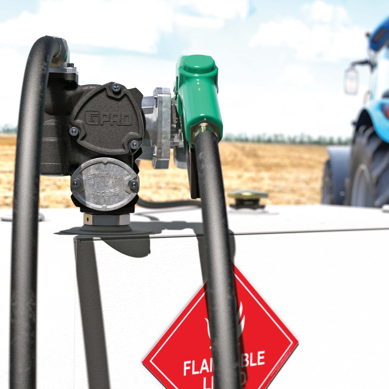 V25 Series GPRO Fuel Transfer Pump, Automatic Shut-Off Nozzle, 25 GPM, 12 Volt (170000-03)