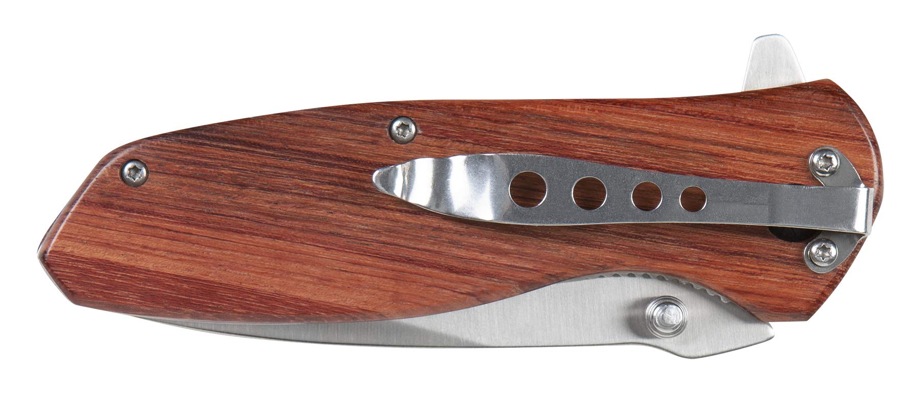 Quick and Easy Performance Tool W9366 Assisted Opening Pocket Knife with Stainless Steel Straight Edge Blade, Thumb Studs, and Pocket Clip
