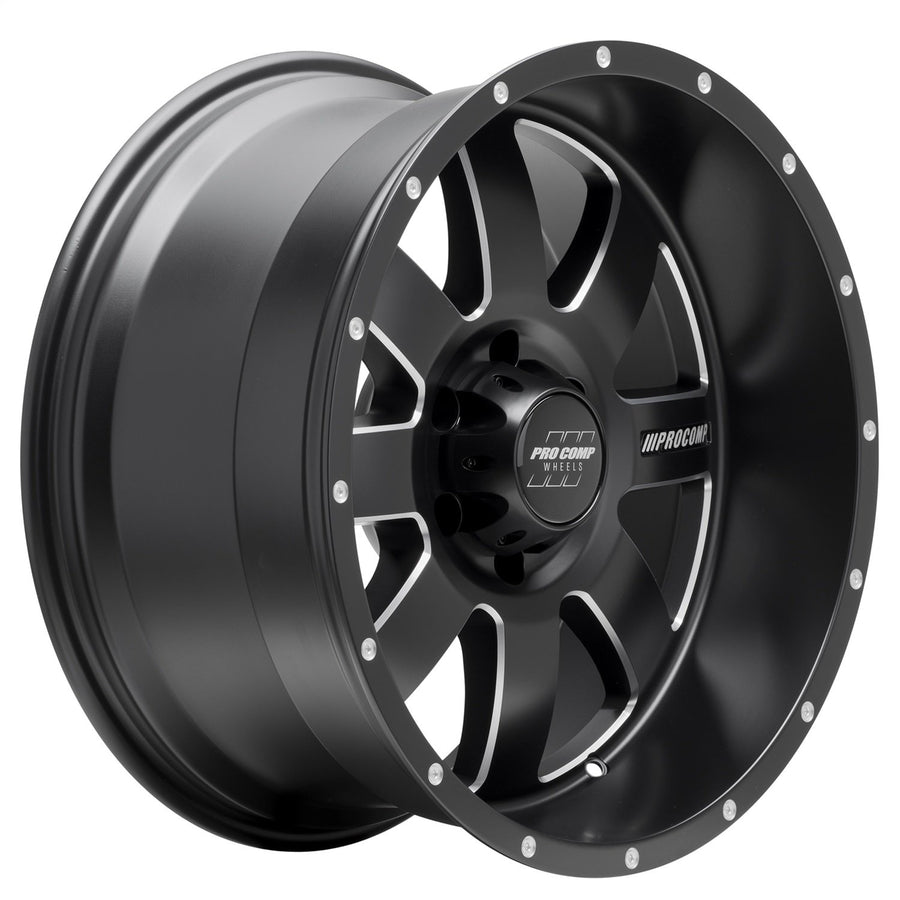 Trilogy Pro Comp Wheels Black Wheel with Painted (20 x 10. inches /6 x 135 mm, -18 inches Offset)