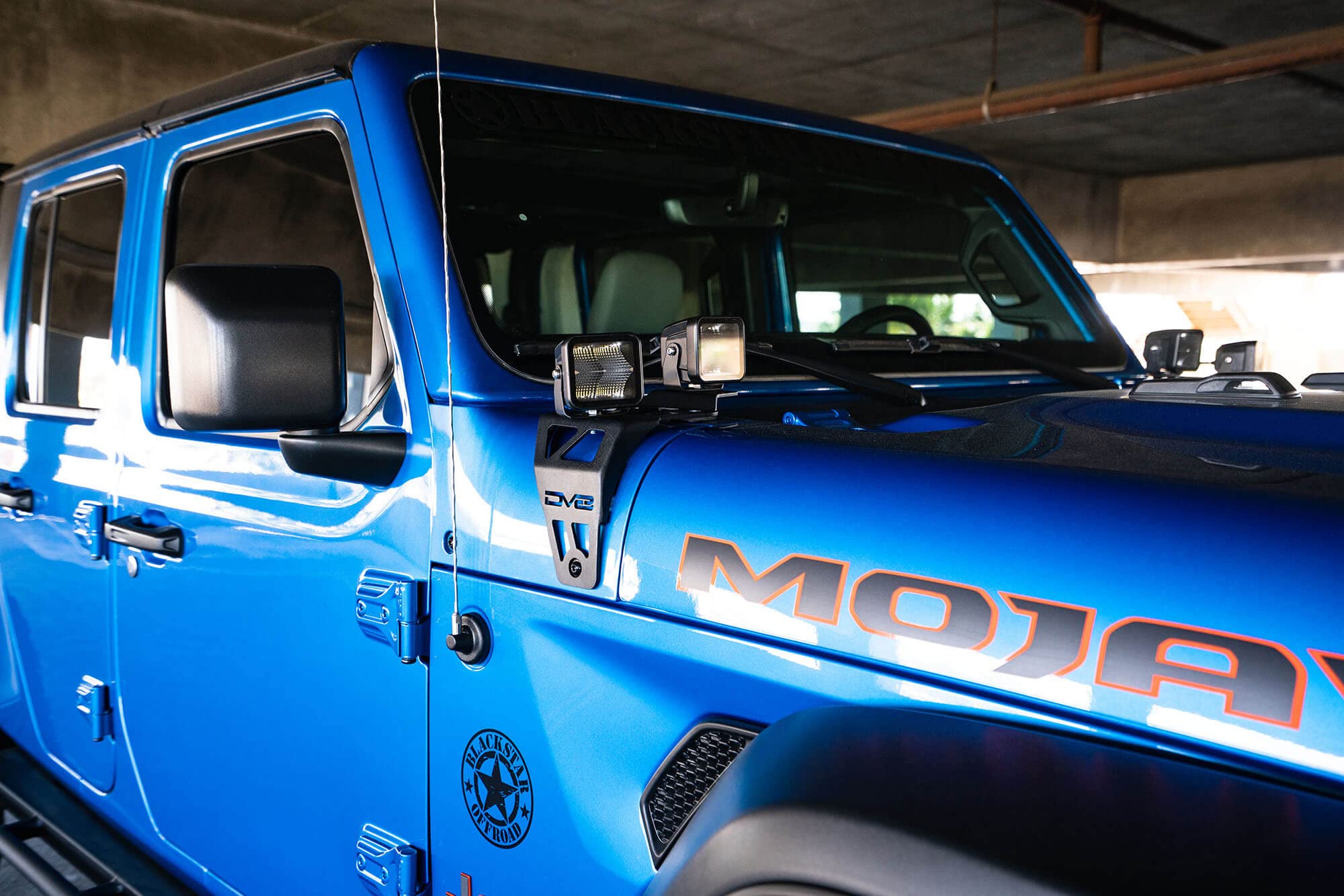 Dual LED Pod Light Mounts for Wrangler JL Rubicon 392 2020-2025 & Gladiator JT Mojave Edition | A-Pillar Mounted | Mounts 2 Light Pods Per Side | Driver & Passenger Side Pair | DV8 Offroad