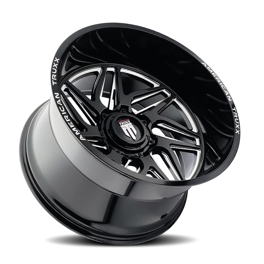 AT1917 American Truxx GOLIATH Two-Tone Wheel with Black/Milled (22 x 12. inches /5 x 139 mm, -44 mm Offset)