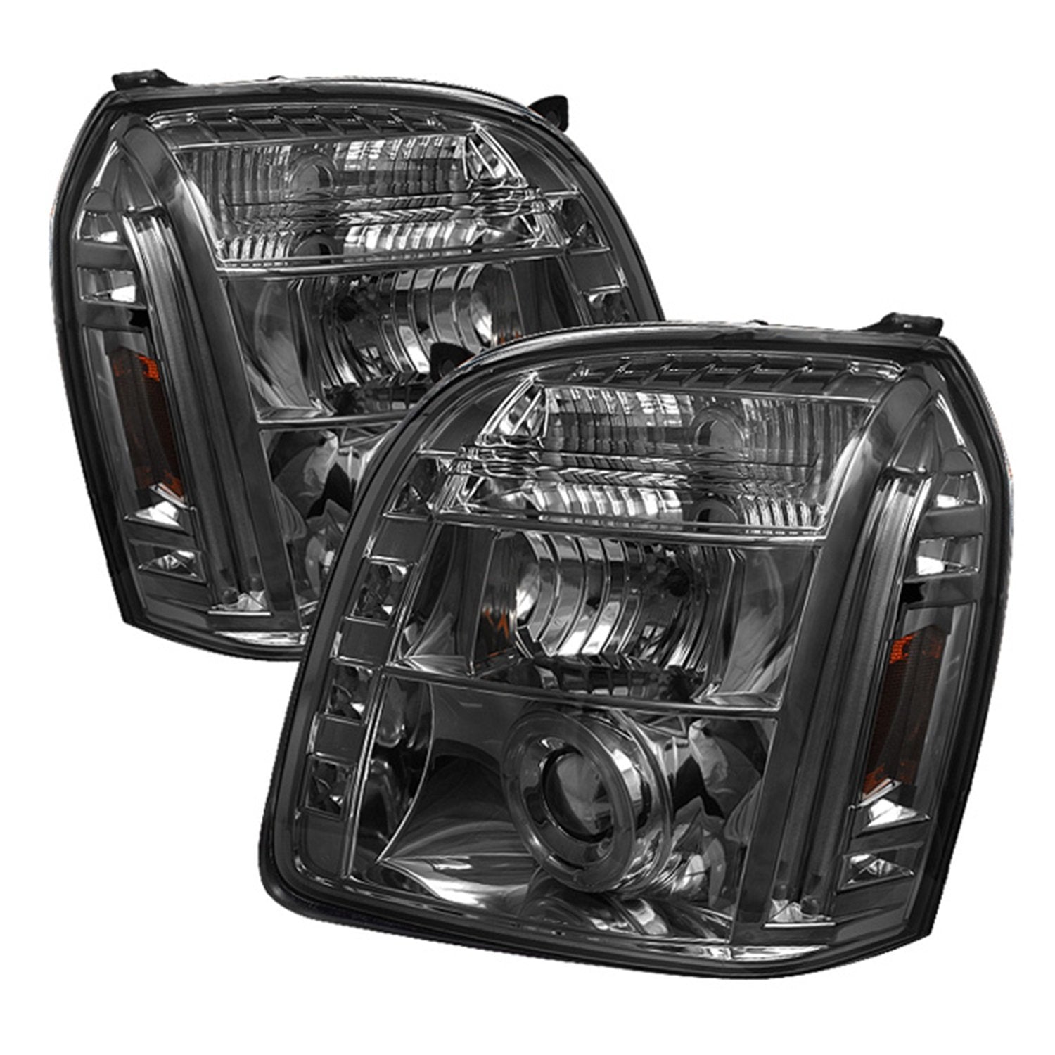 GMC Yukon 07-14 / GMC Yukon Denali 07-14 / GMC Yukon XL 07-14 Spyder 5029348 Projector Headlights - LED Halo - LED (Replaceable LEDs) - Smoke - High H1 (Included) - Low H1 (Included)