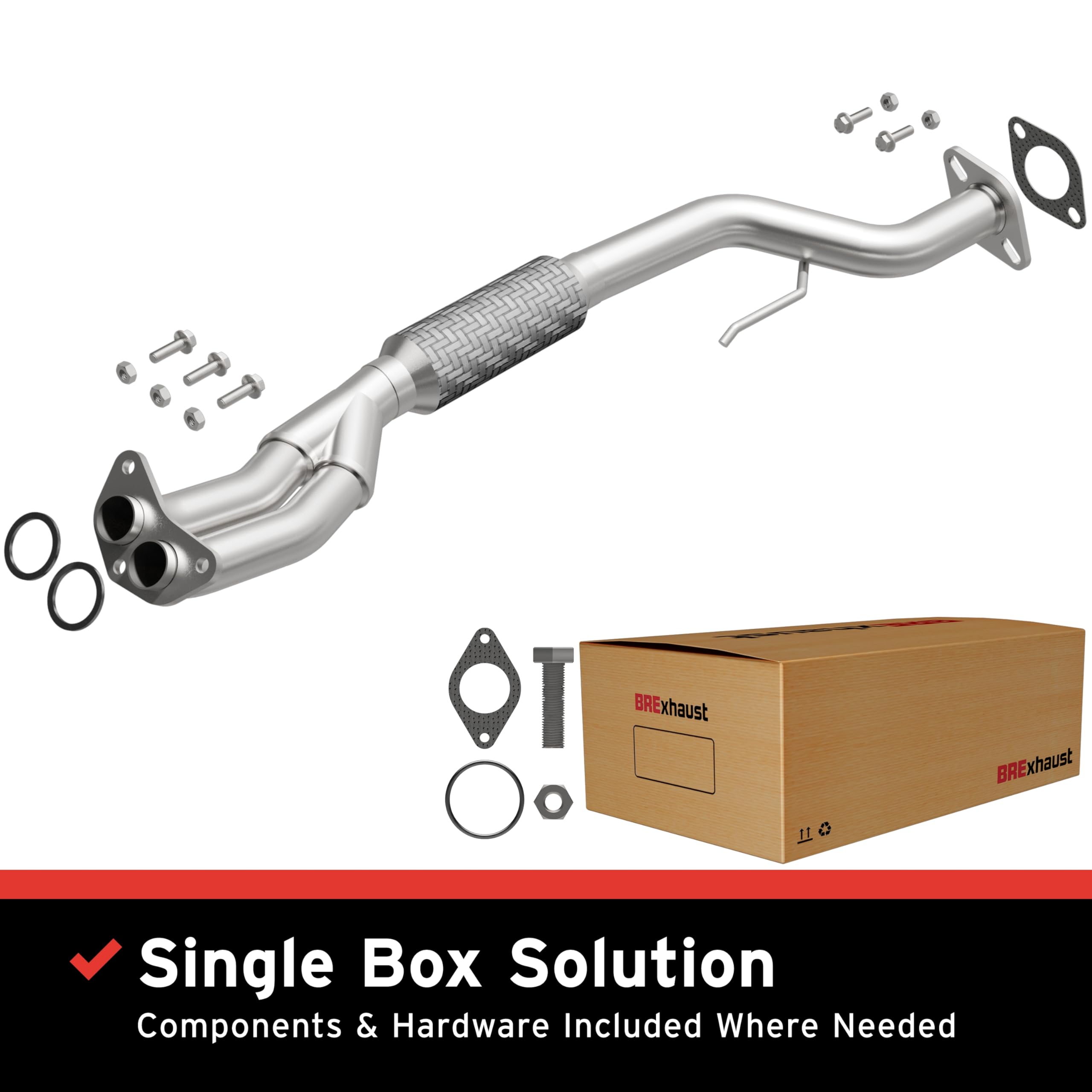 Replacement BRExhaust Front Pipe Kit 107-0026: Direct-Fit, Compatible with 00-01 Sentra 1.8L