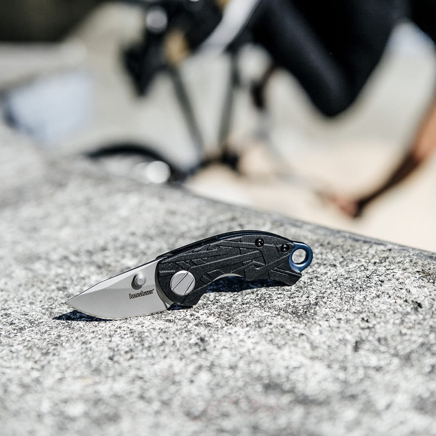 Kershaw Folding Aftereffect Pocket Knife, 1.7-Inch Blade with Manual Opening, Inset Liner Lock (1180), Black