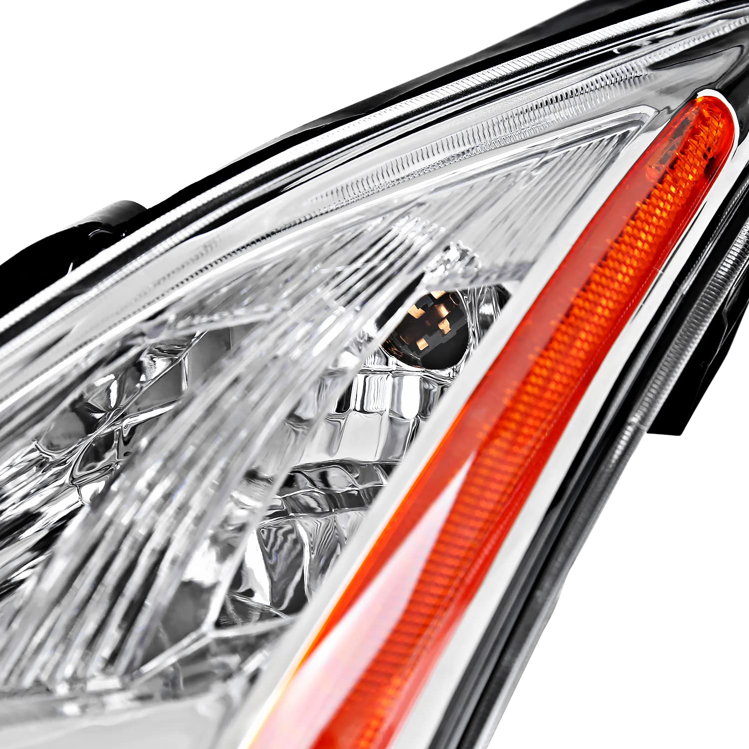 Chrome Projector Headlights SPEC-D TUNING w/Integrated Fog Lights Compatible with 2008-2015 Infiniti G37, Q60 2DR Coupe, Left + Right Pair Headlamp Assembly