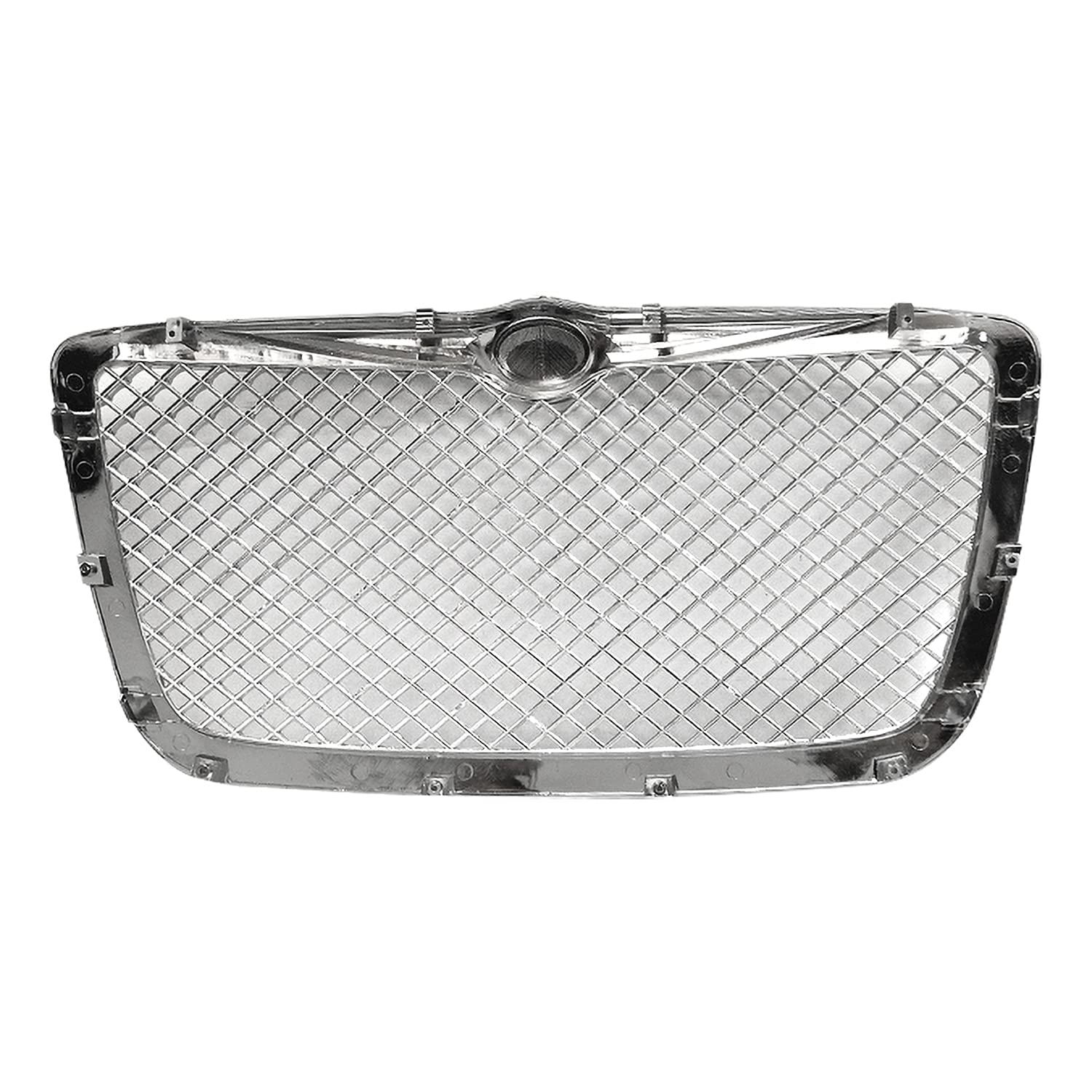 Front Chrome Mesh Grill Grille Spec-D Tuning Compatible with 2005-2010 Chrysler 300 300C