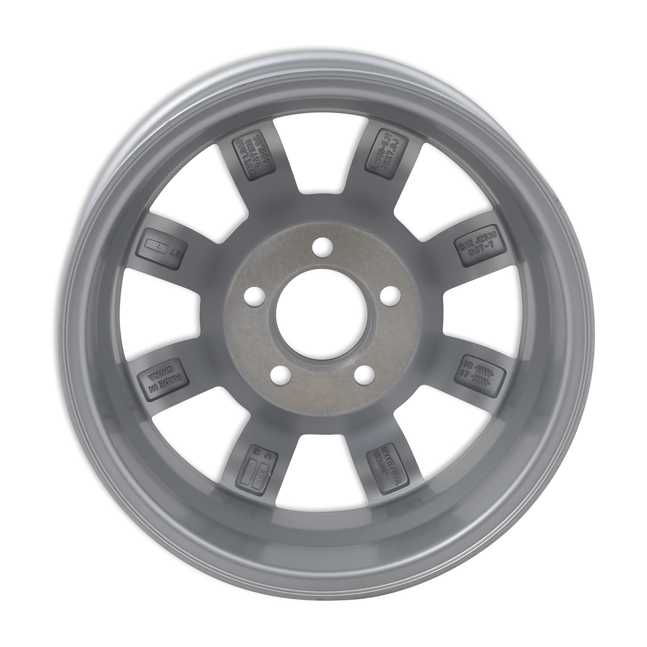 T/A Legendary Wheels 8-Spoke - 15 x 7 in. - 5 x 4.5-4.25 bs - Silver