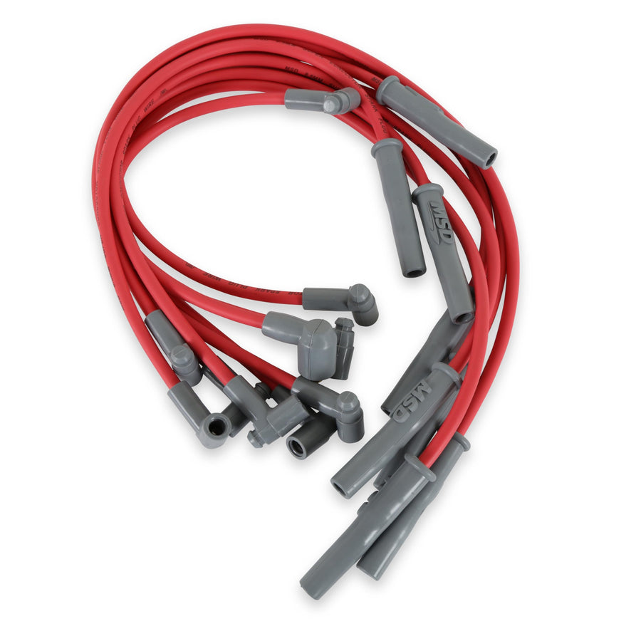 Super Conductor MSD 32749 Spark Plug Wire Set, Red