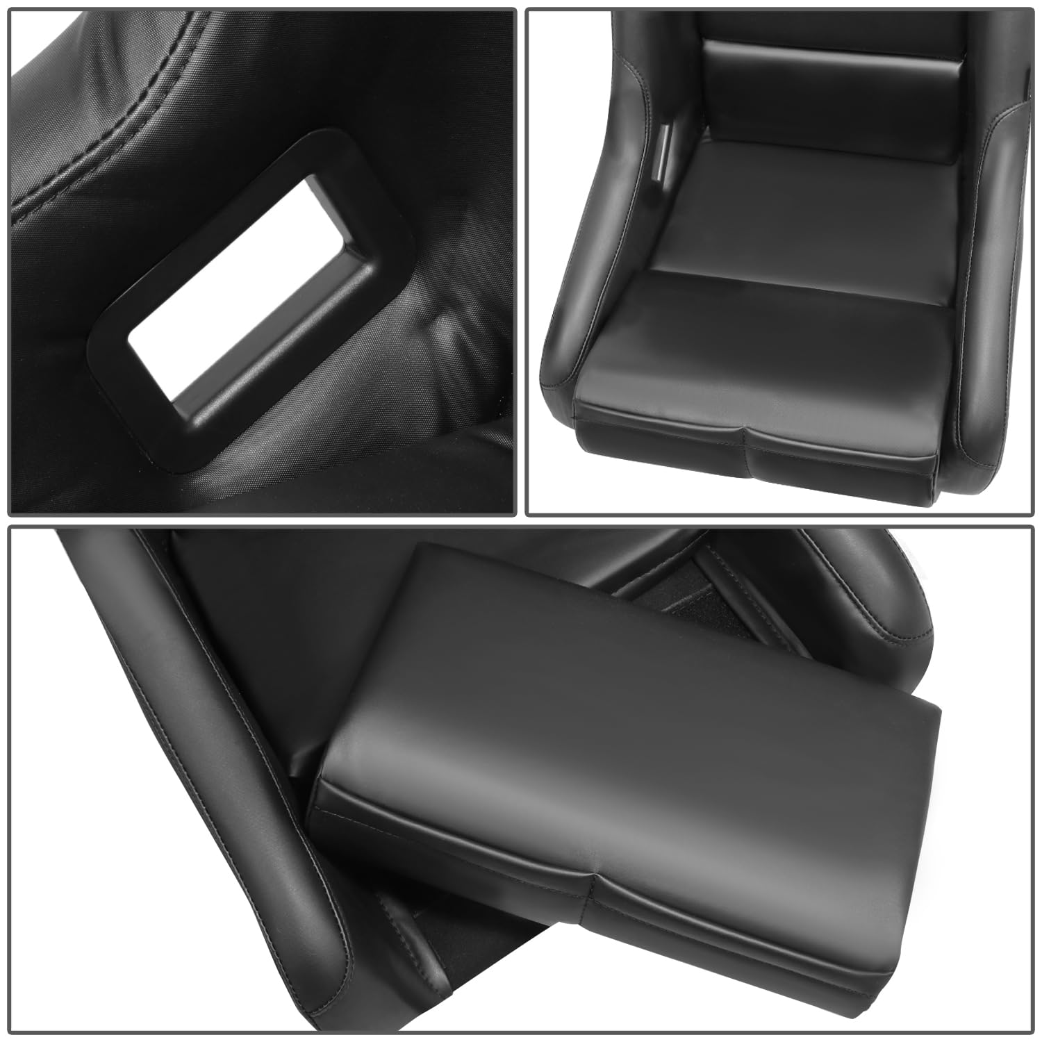 NRG Innovations Grey NRG-FRP-310GY-SHIELD FRP Bucket Seat With Headrest Water Resistant Vinyl (Medium)