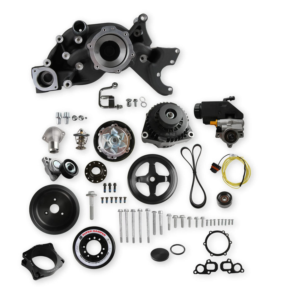 20-201BK Holley Premium Mid-Mount Race Accessory System-Black Finish