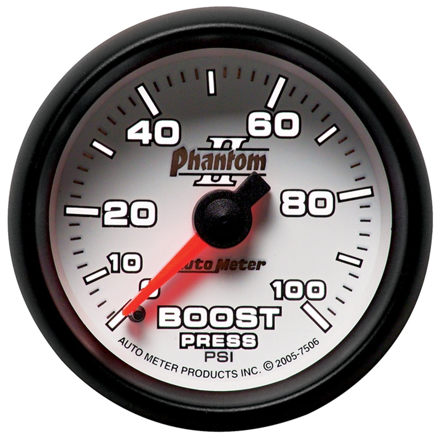 Auto Meter Phantom II 2-1/16" 0-100 PSI Mechanical Boost Gauge 7506
