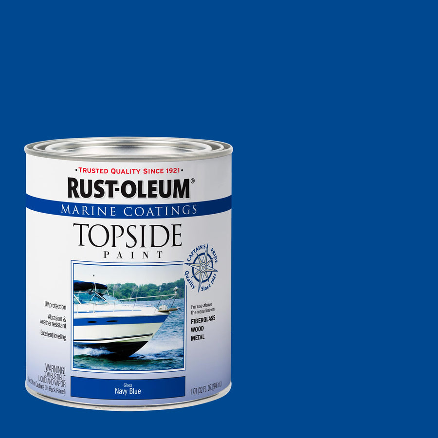 Rust-Oleum Marine Coatings 396958 Topside Paint, Quart, Gloss Navy Blue