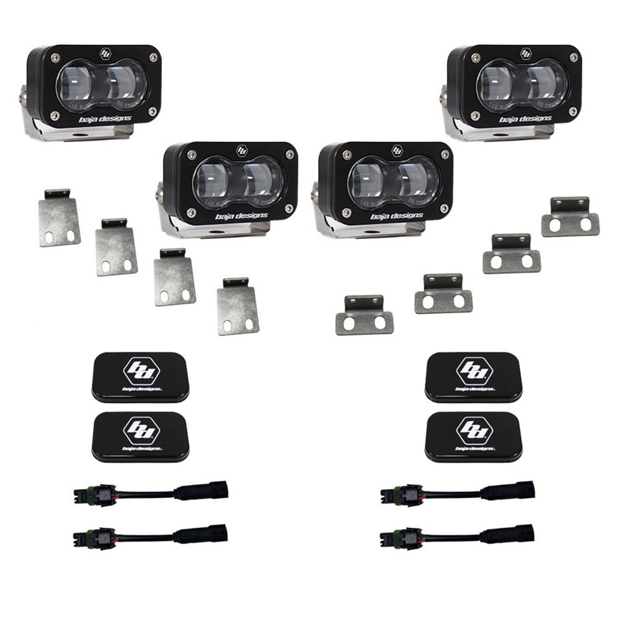 Baja Designs S2 LED Fog Pocket Light Kit SAE for Ford Raptor 2021+ Truck