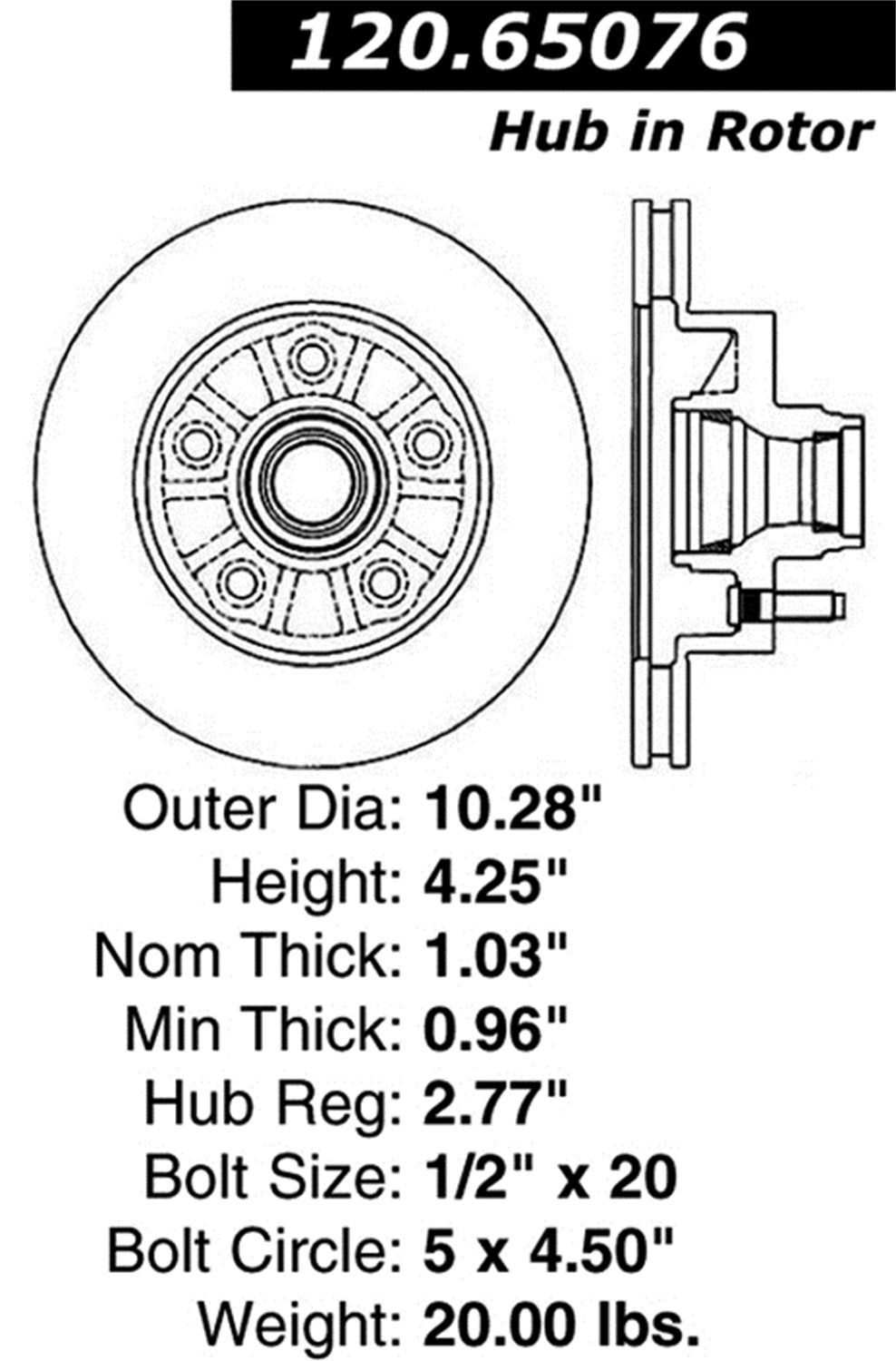 Sport Drilled/Slotted Brake Rotor StopTech 127.65076R (Front Right), 1 Pack