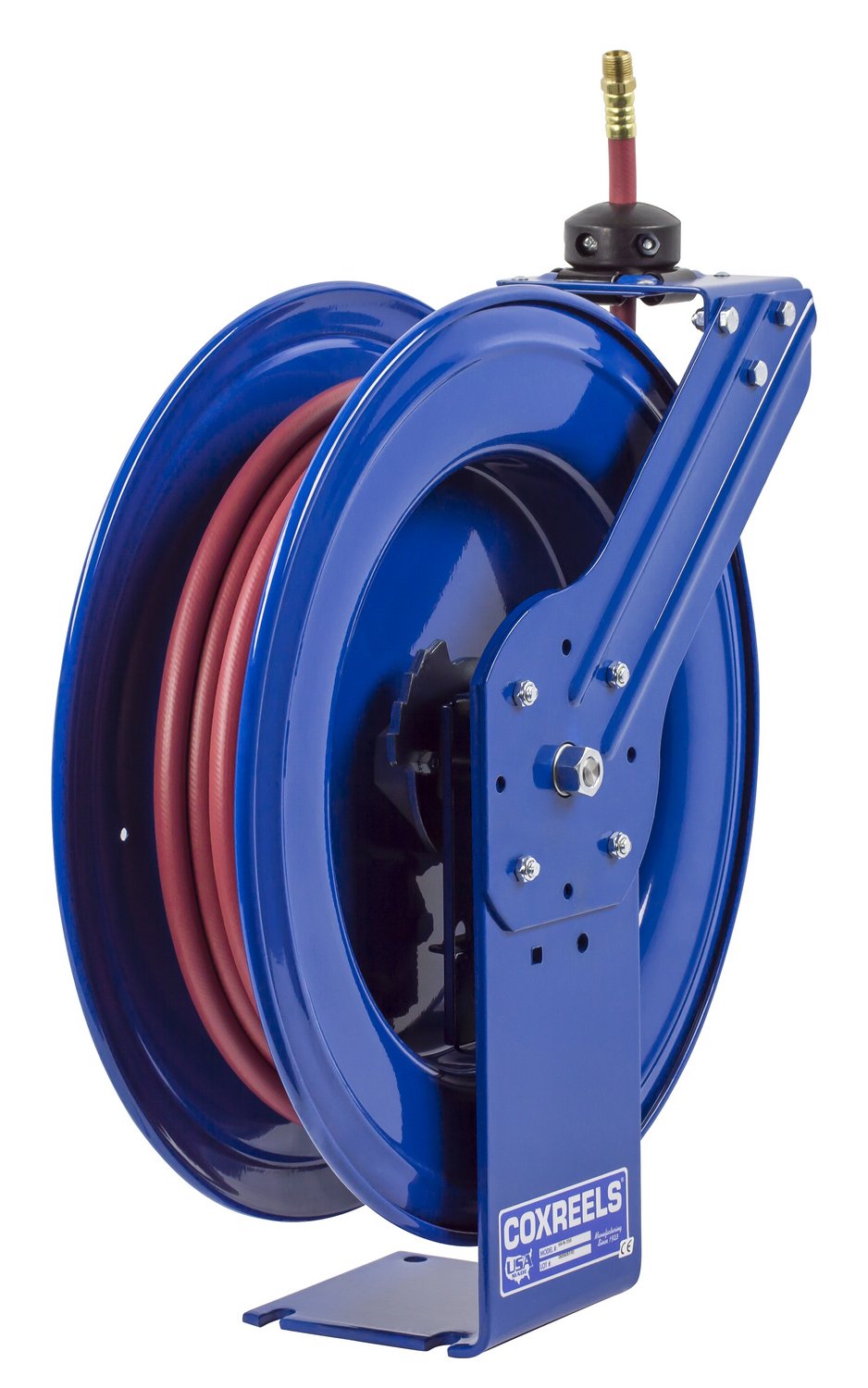 Coxreels Heavy-Duty SH-N-350 Self-Retracting Air/Water Hose Reels, 3/8" Hose ID, 50' Length