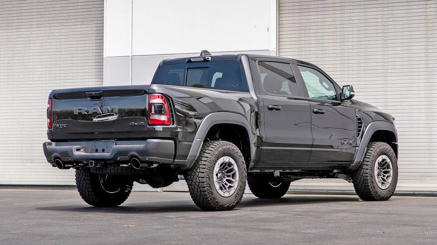 BORLA Performance Exhaust Tip Kit 60718 for 2021-2024 Ram 1500 TRX 6.2L V8 Automatic Transmission 4 Wheel Drive Crew Cab With Short Bed (5' 7") 141.5" Wheelbase 4 Door. Black Chrome On T-304 SS.