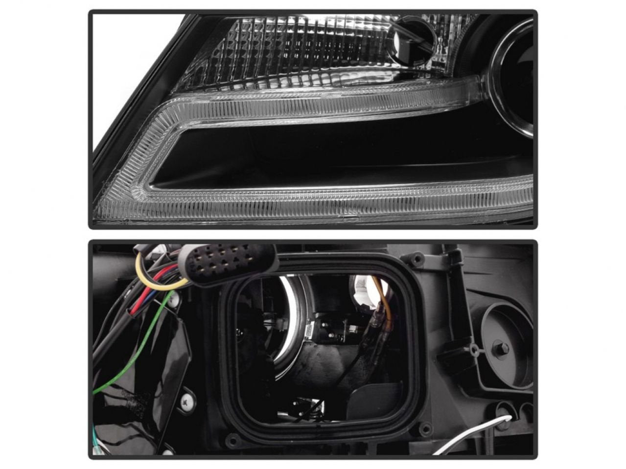 Audi A4 09-12 Spyder 5081544 Projector Headlights - Halogen Model Only (Not Compatible with Xenon/HID Model) - DRL LED - Black