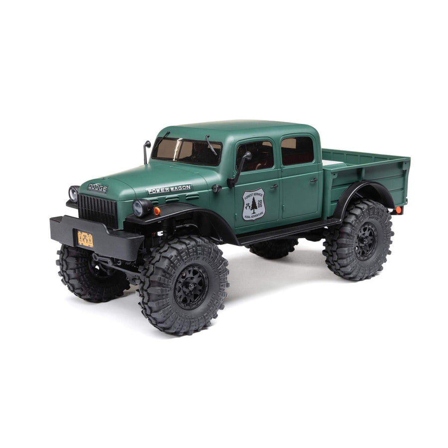 Axial RC Truck SCX24 4 Door Dodge Power Wagon Green 1/24 4 Wheel Drive-RTR (Everything Included to Run Needed) AXI00007T2