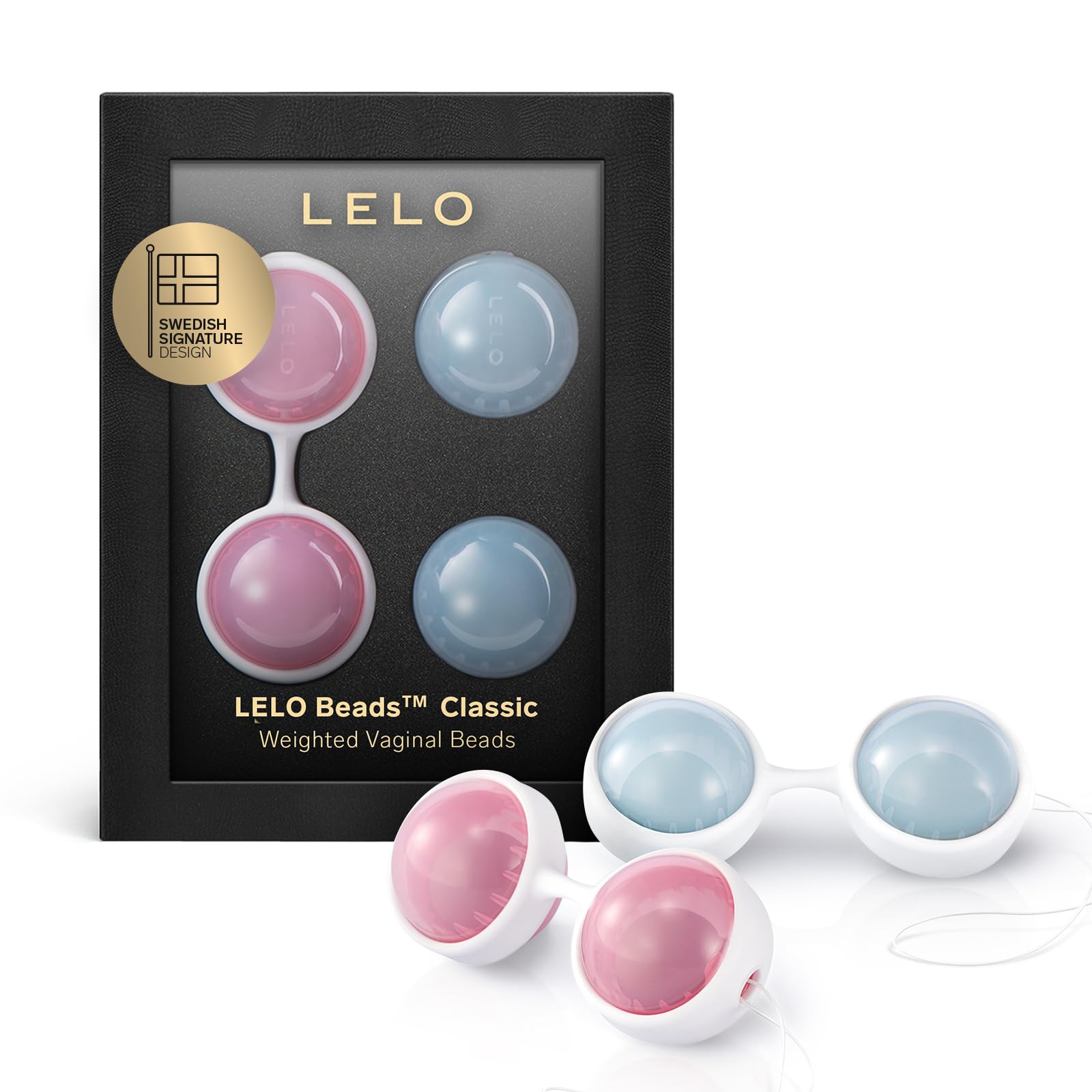 LELO Classic Beads Kegel Balls for Women of All Ages – Premium Silicone Exercise Weighted Balls with String - Perfect for Pleasure Enhancement