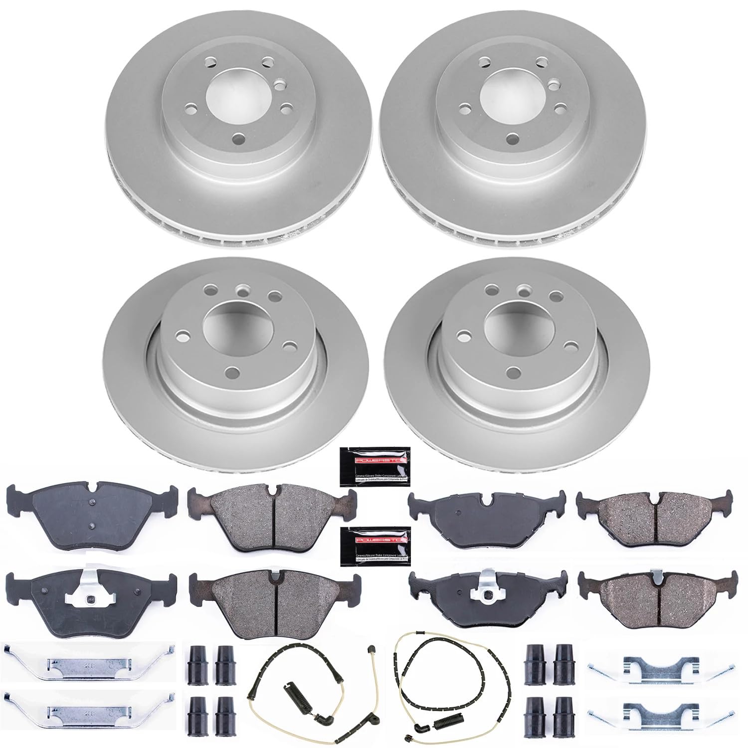 Power Stop Z23 Evolution Geomet Coated Brake Kit Front and Rear For BMW Z4 2006-2008 [Model Specific]