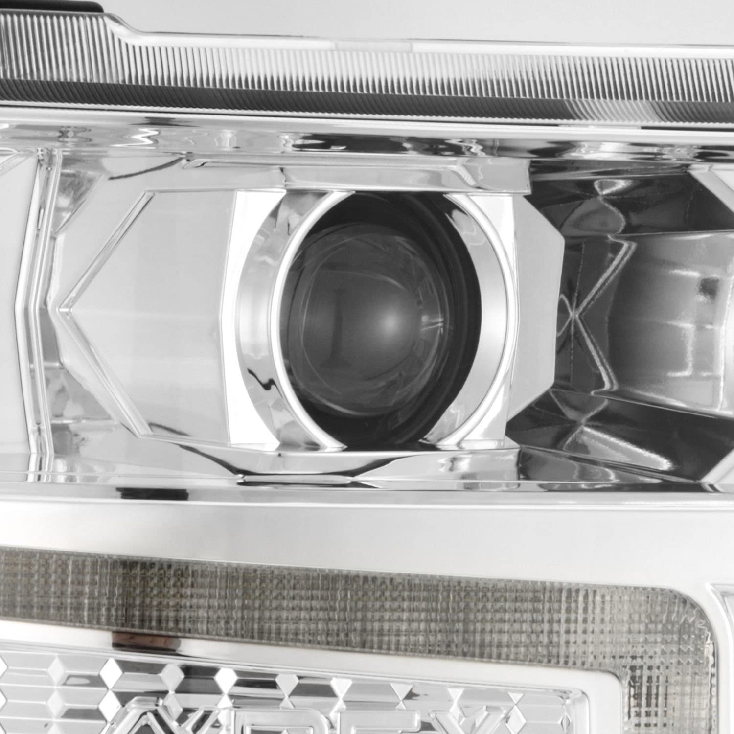 AlphaRex USA 16-18 Chevy 1500HD LUXX LED Proj Headlights w/Seq Actv Lgt/Seq Sig Chrome (Req PN 810023)