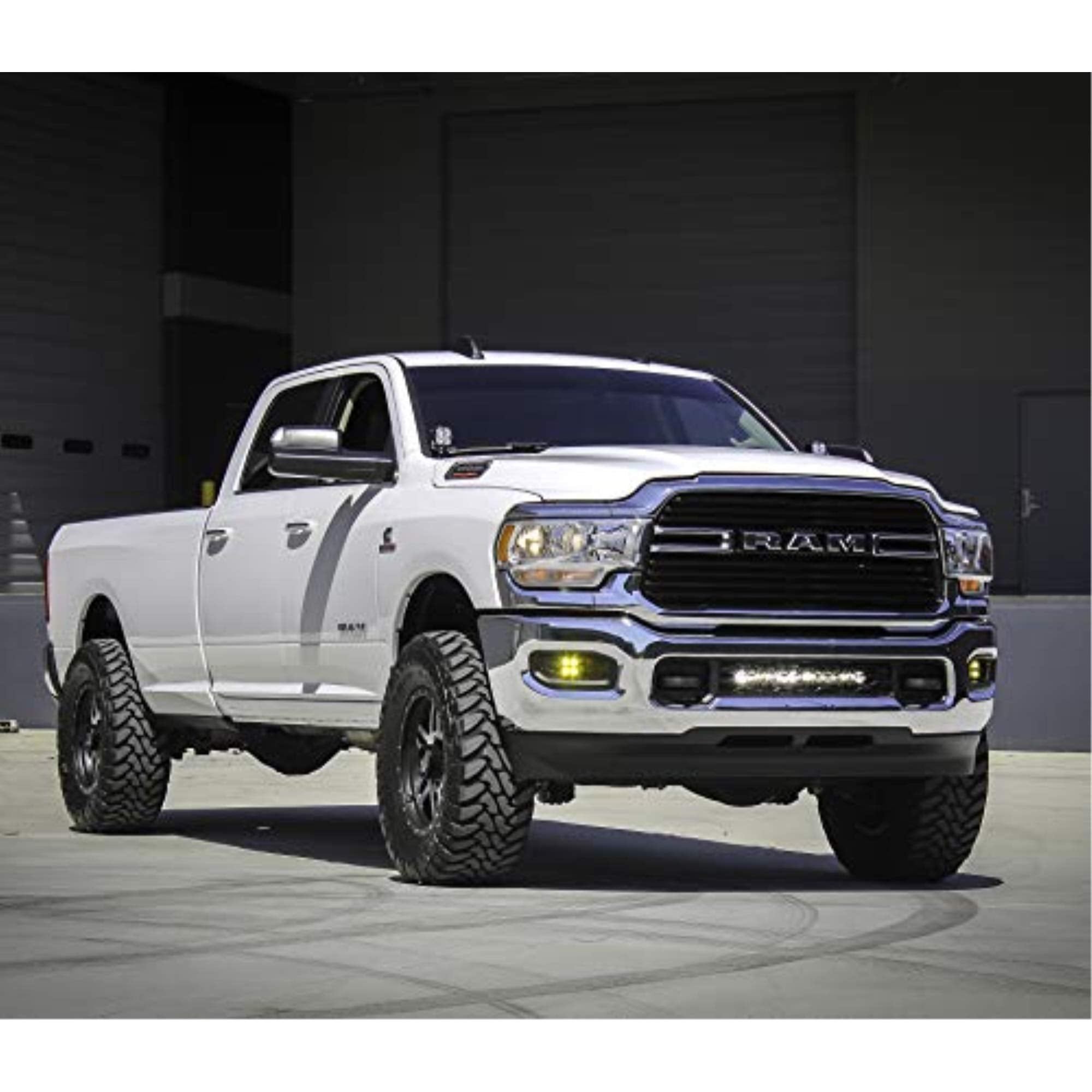 Baja Designs 30-inch S8 LED Bar Lower Grille Light Kit for Dodge Ram 2500/3500 2019-22 Truck (Driving/Combo; Clear)
