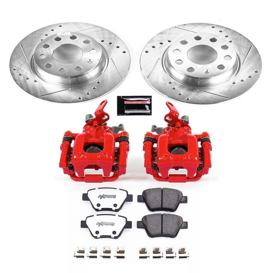 Power Stop Rear KC5667-26 Z26 Street Warrior Brake Kit Audi VW For Audi A3, Audi A3 Quattro, VW Beetle, VW Eos, VW GTI, VW Golf, VW Jetta, VW Passat [Model Specific]