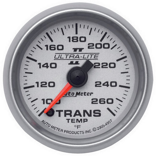 Auto Meter Ultra-Lite II 2-1/16" 100-260 F Full Sweep Electric Transmission Temperature Gauge 4957