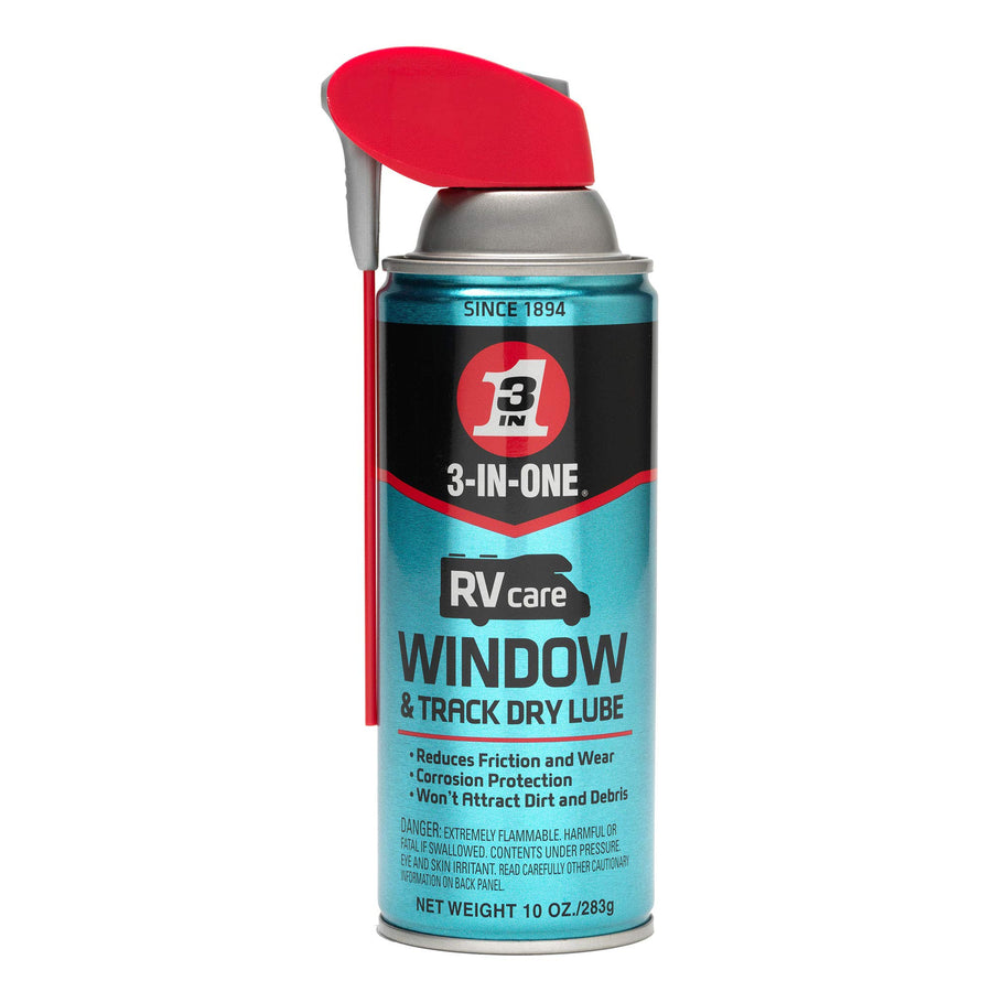 3-IN-ONE Window & Track RVcare Dry Lube with SMART STRAW SPRAYS 2 WAYS, 10 OZ