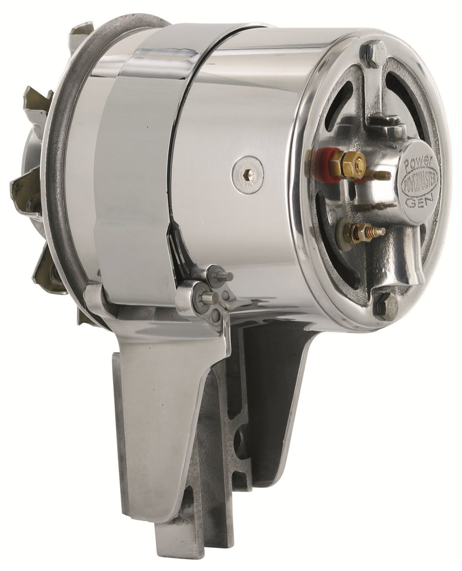 Polish Powermaster 282023-2 Alternator (PowerGEN Flat Head Strap Mating '49-'53 90A 12V with Lamp Term "Shorty")
