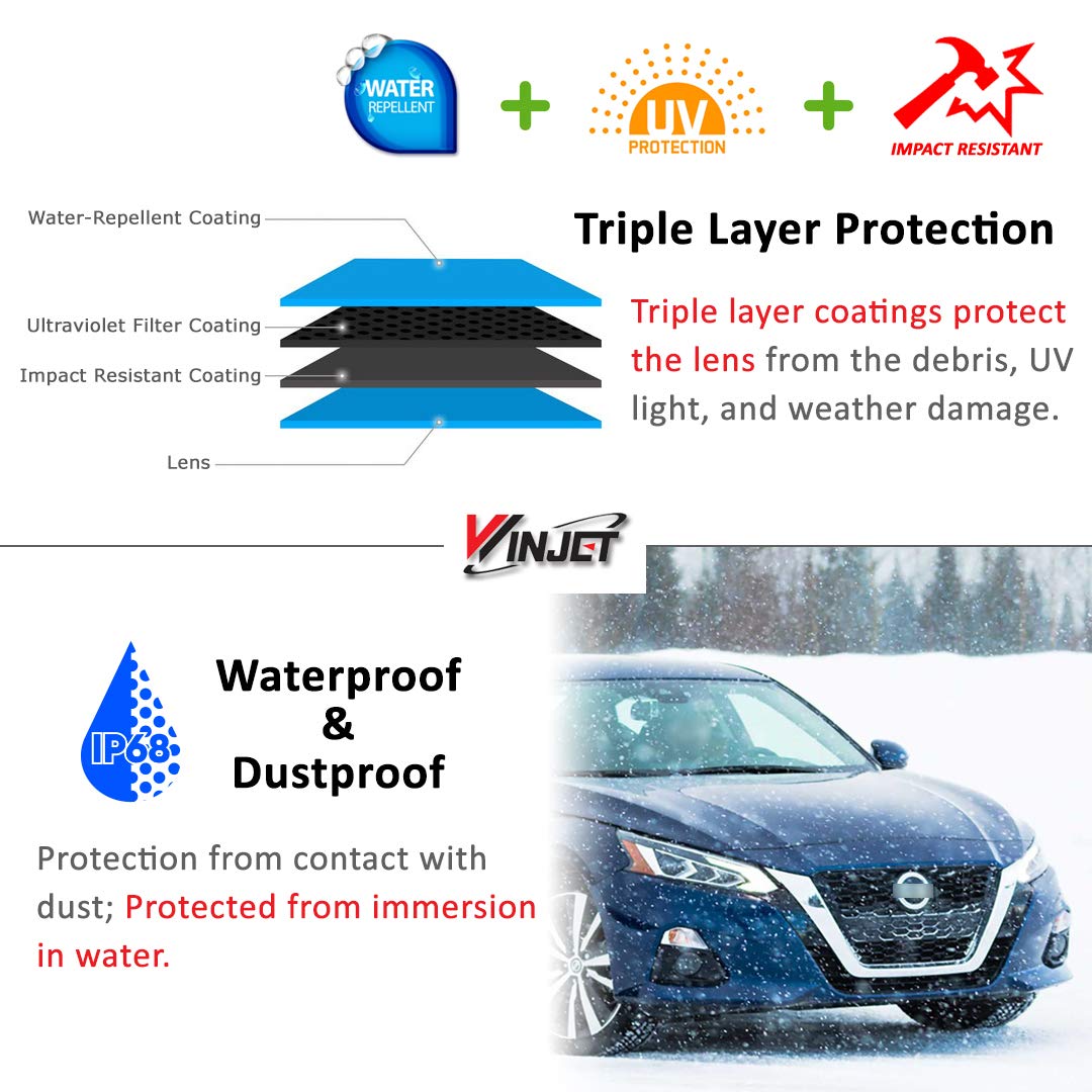 Fog Lights Winjet Compatible with [2019 2020 2021 2022 Nissan Altima] Driving LED Fog Lights + Switch + Wiring Kit