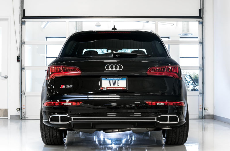 AWE Tuning B9 SQ5 Audi Non-Resonated Touring Edition Cat-Back Exhaust - No Tips (Turn Downs) - 3020-31022