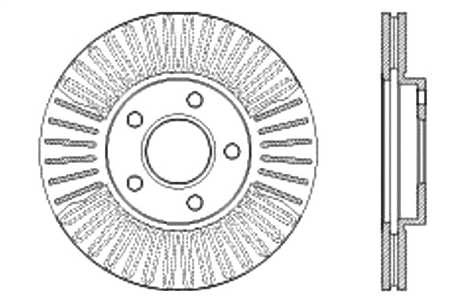 Sport StopTech Cross Drilled Brake Rotor; Front Left 128.65132L