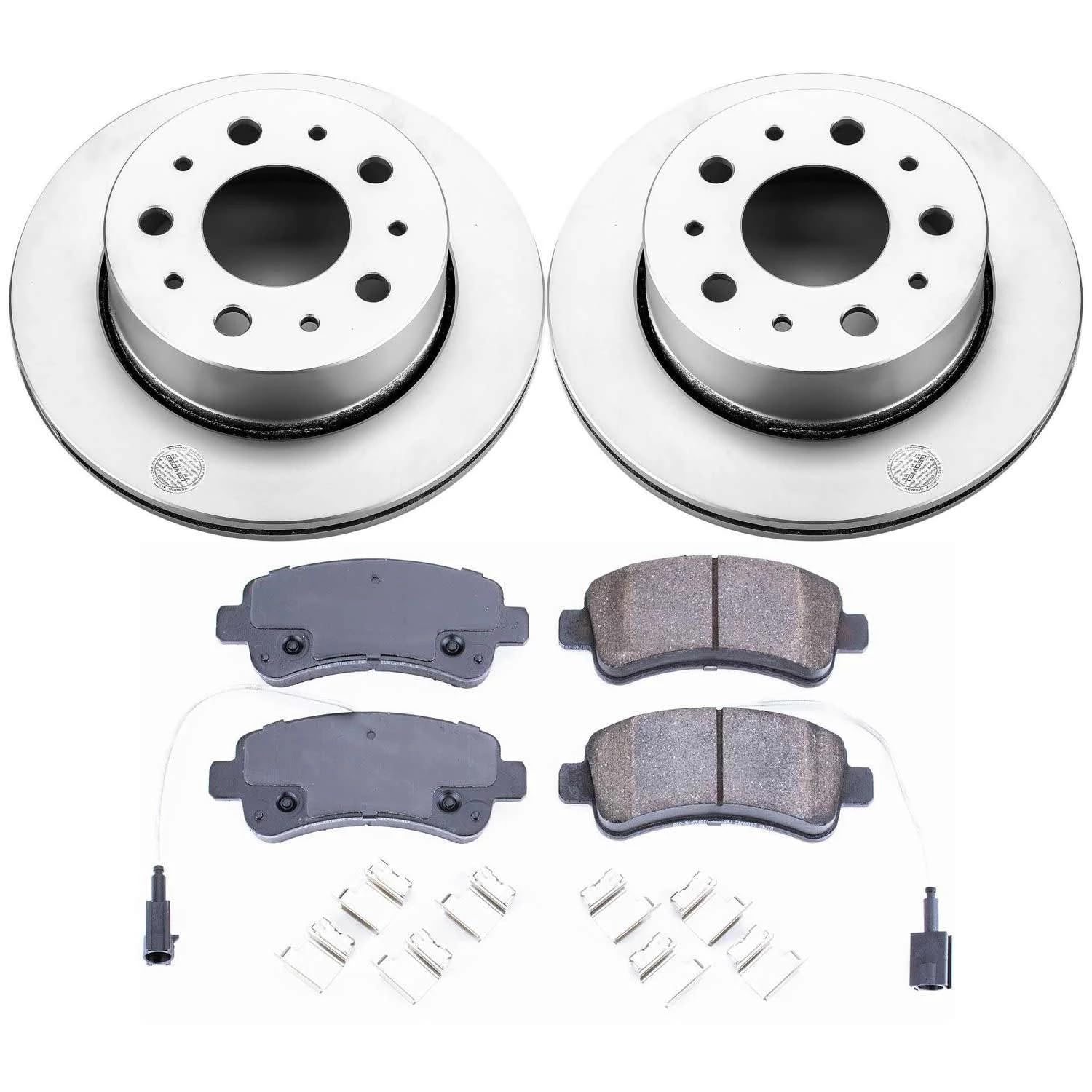Power Stop Coated CRK7313 Brake Rotor and Ceramic Brake Pads- Rear For Ram ProMaster 1500 2014-2015, Ram ProMaster 2500 2014-2015, Ram ProMaster 3500 2014-2015 [Model Specific]