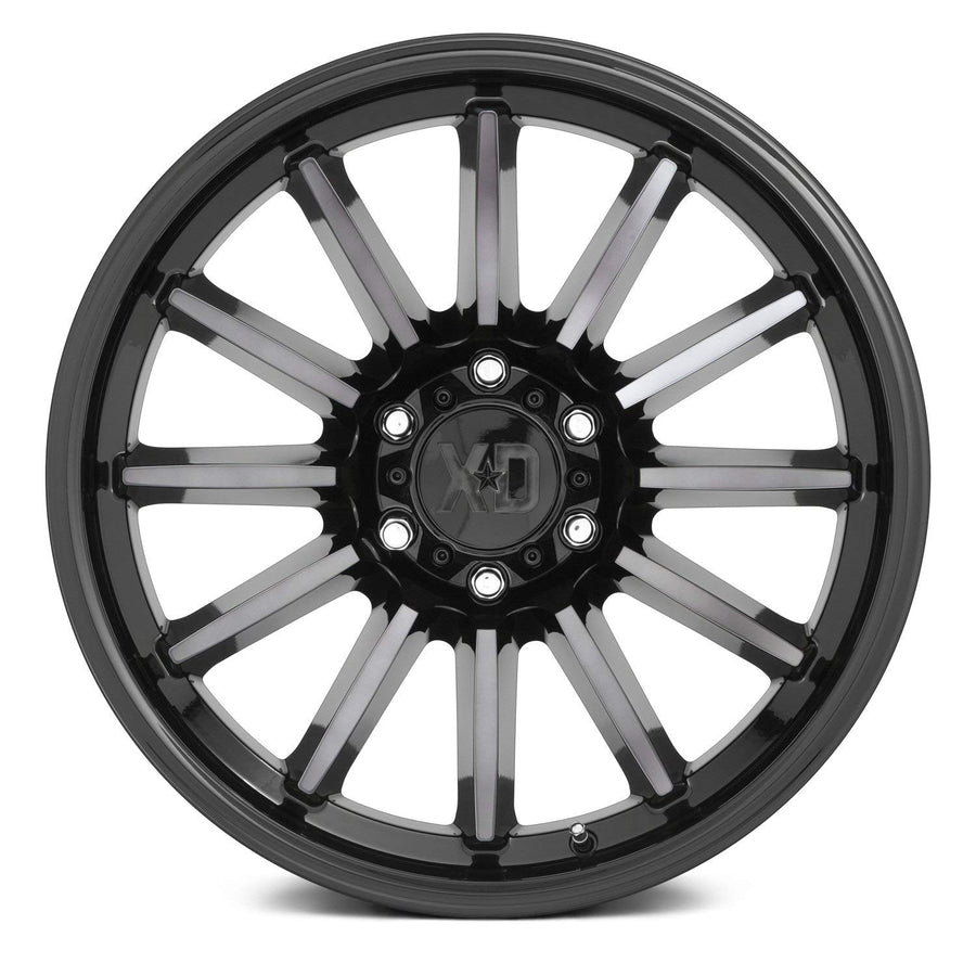 20x9 XD855 LUXE, Bolt Pattern: 5x5/, Offset: 18, GLOSS BLACK MACHINED WITH GRAY TINT, set of 1