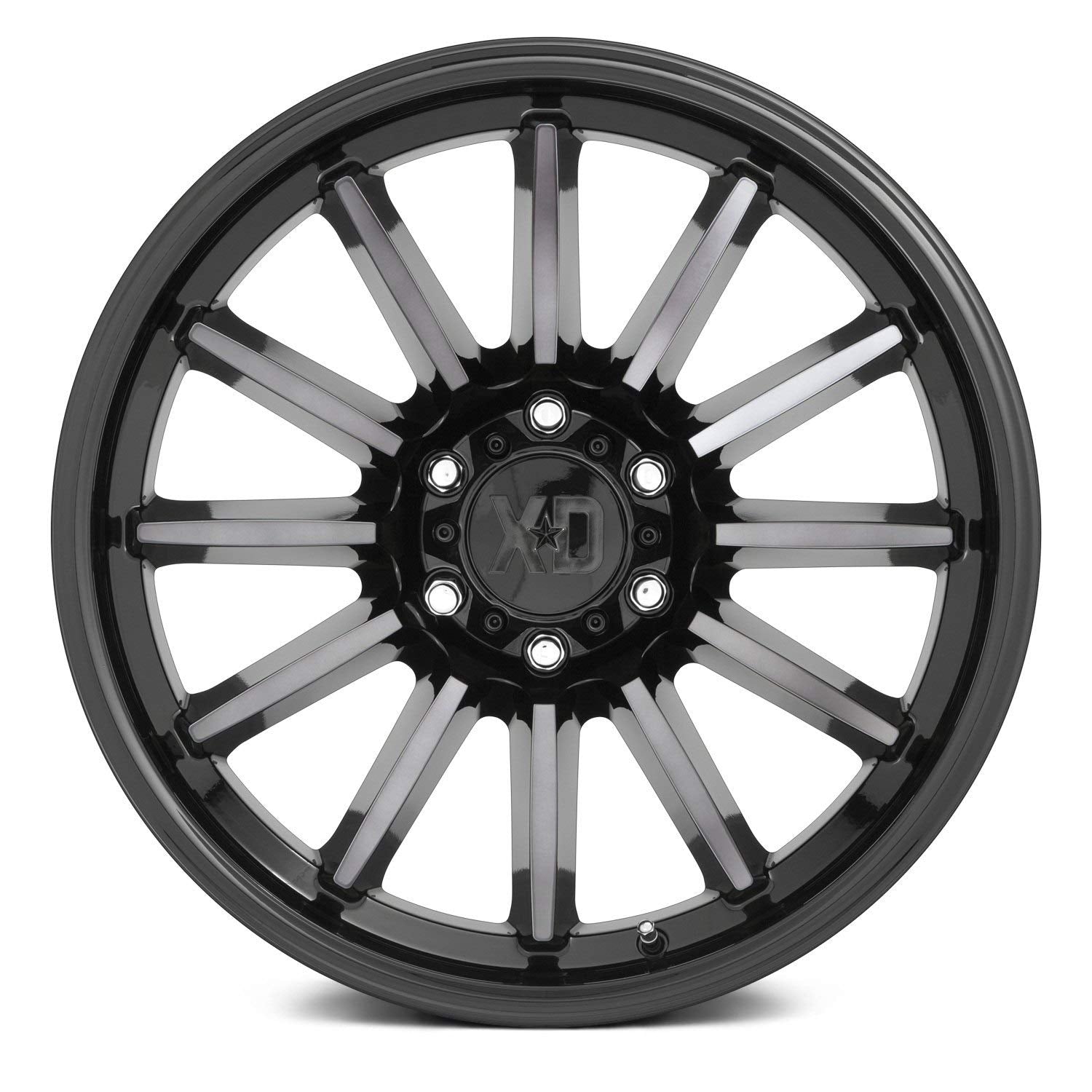 17x9 XD855 LUXE, Bolt Pattern: 6x5.5/, Offset: 18, GLOSS BLACK MACHINED WITH GRAY TINT, set of 1